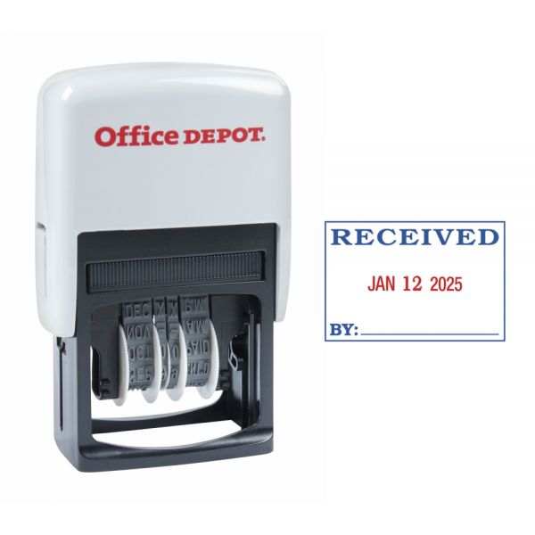 Received Date Stamp Dater, Self-Inking With Extra Pad
